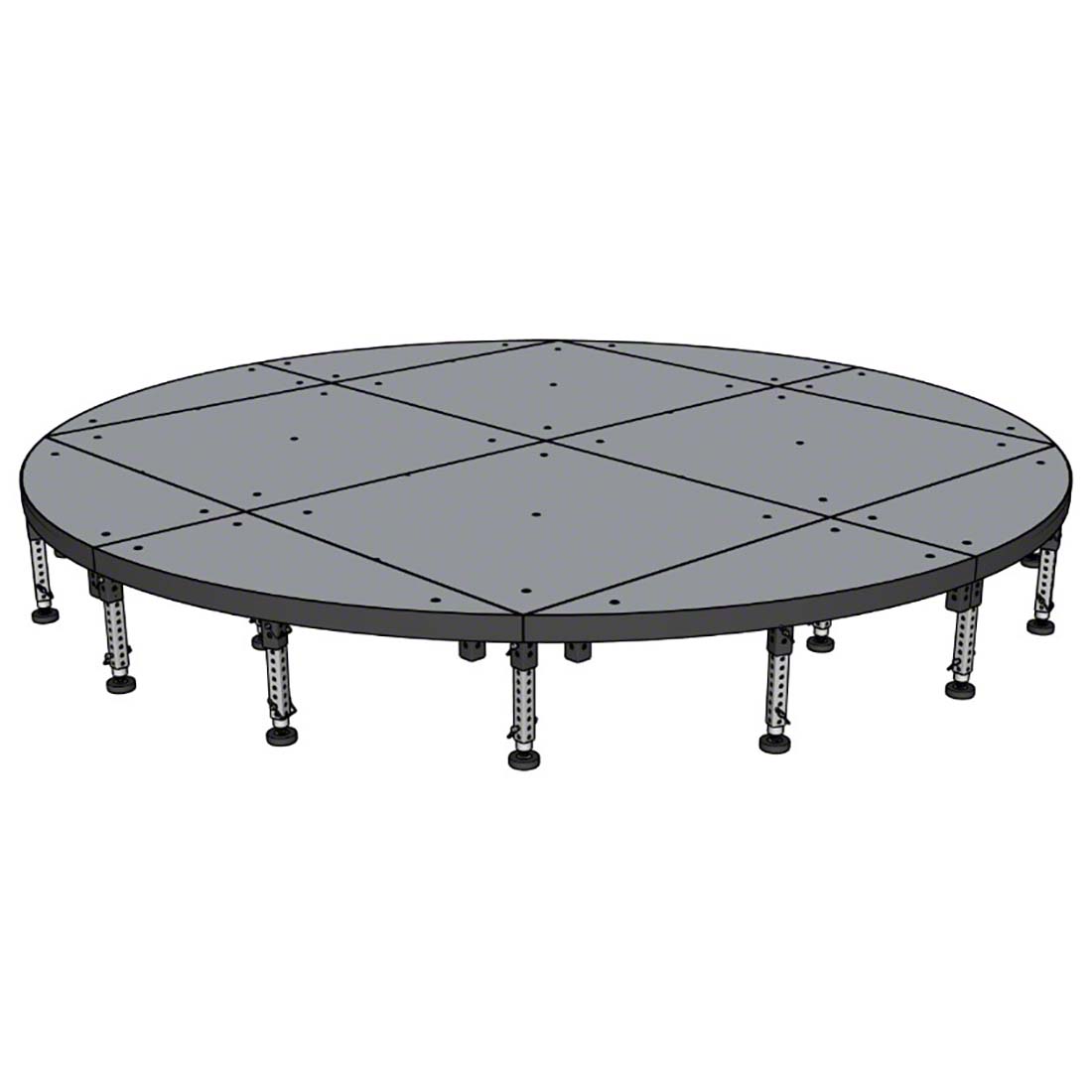 Biljax ST8100 11.3' Round Portable Stage Kit