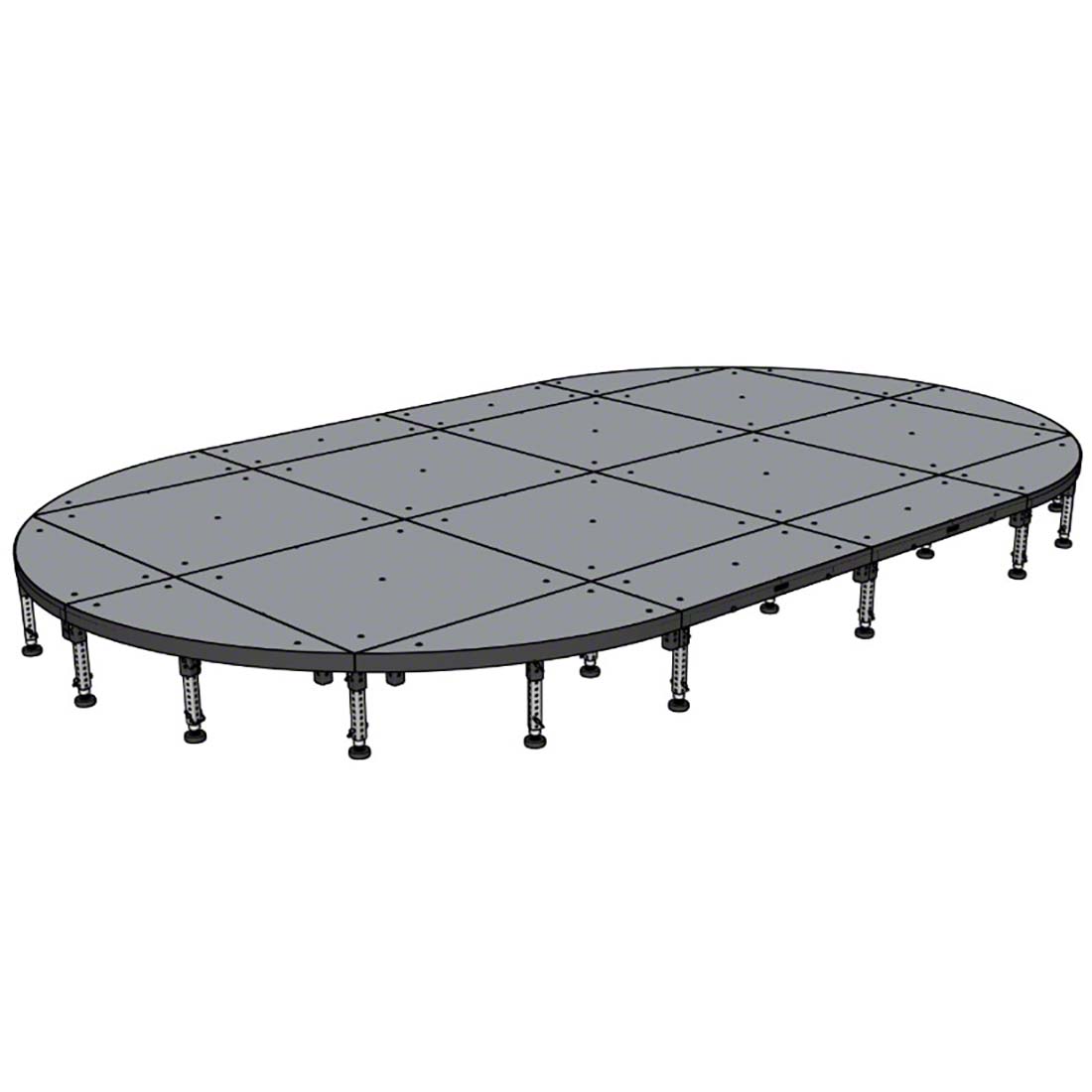 Biljax ST8100 11'x19' Oval Portable Stage Kit