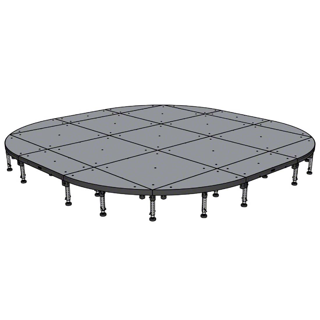 Biljax ST8100 15.3' Rounded Square Portable Stage Kit