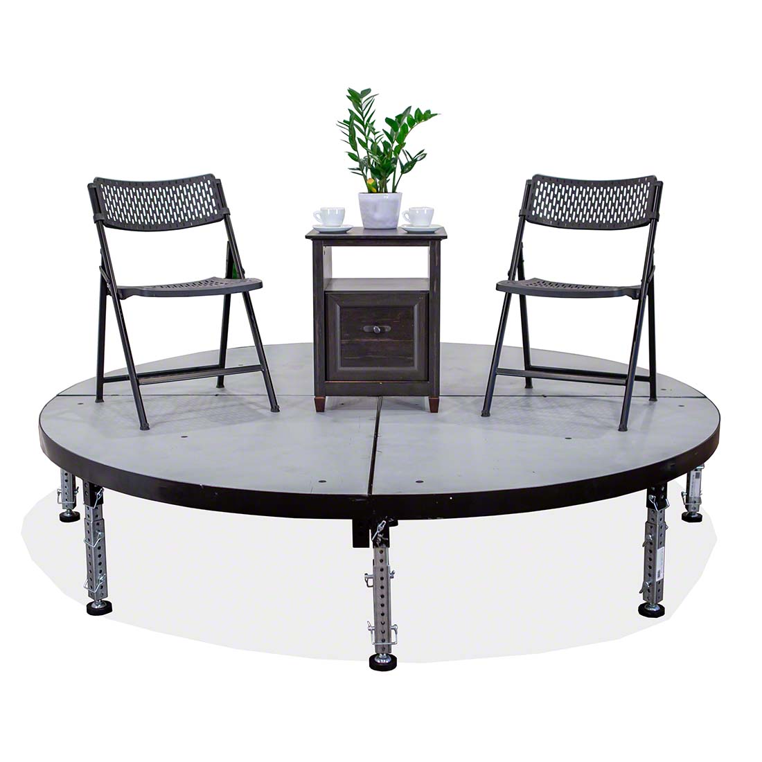 Biljax ST8100 8' Round Portable Stage Kit | StageDrop