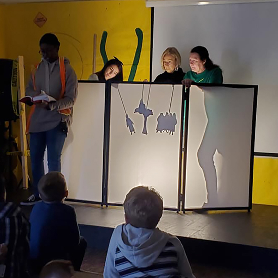 DJ Facade as Shadow Puppet Theater