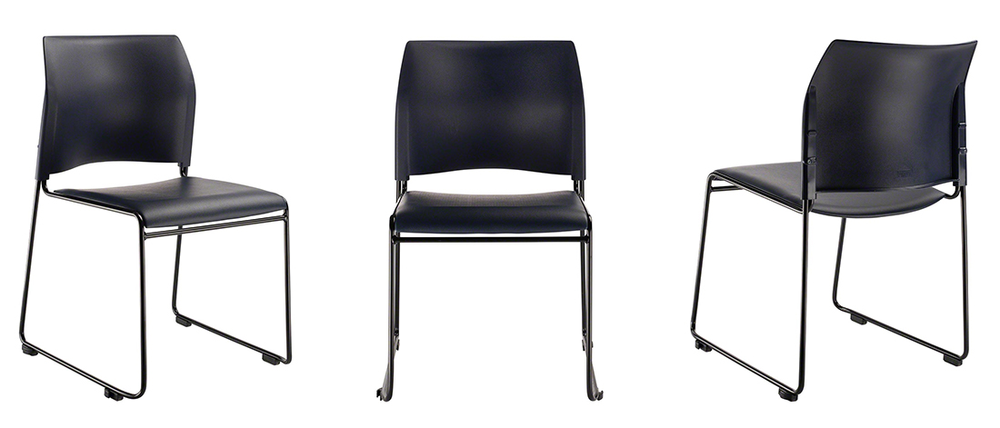 NPS 8704 Cafetorium Plush Vinyl Stack Chair