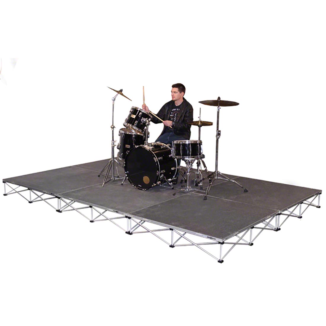 IntelliStage Lightweight 12'x8' Drum Riser, Carpet | StageDrop IntelliStage Lightweight 12'x8' Drum Riser, Carpet | StageDrop
