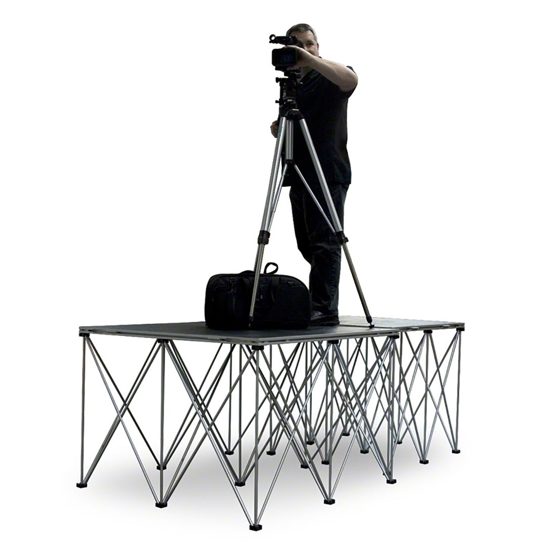 IntelliStage Lightweight Dual 4'x4' Folding Camera Risers (Ground Shippable)