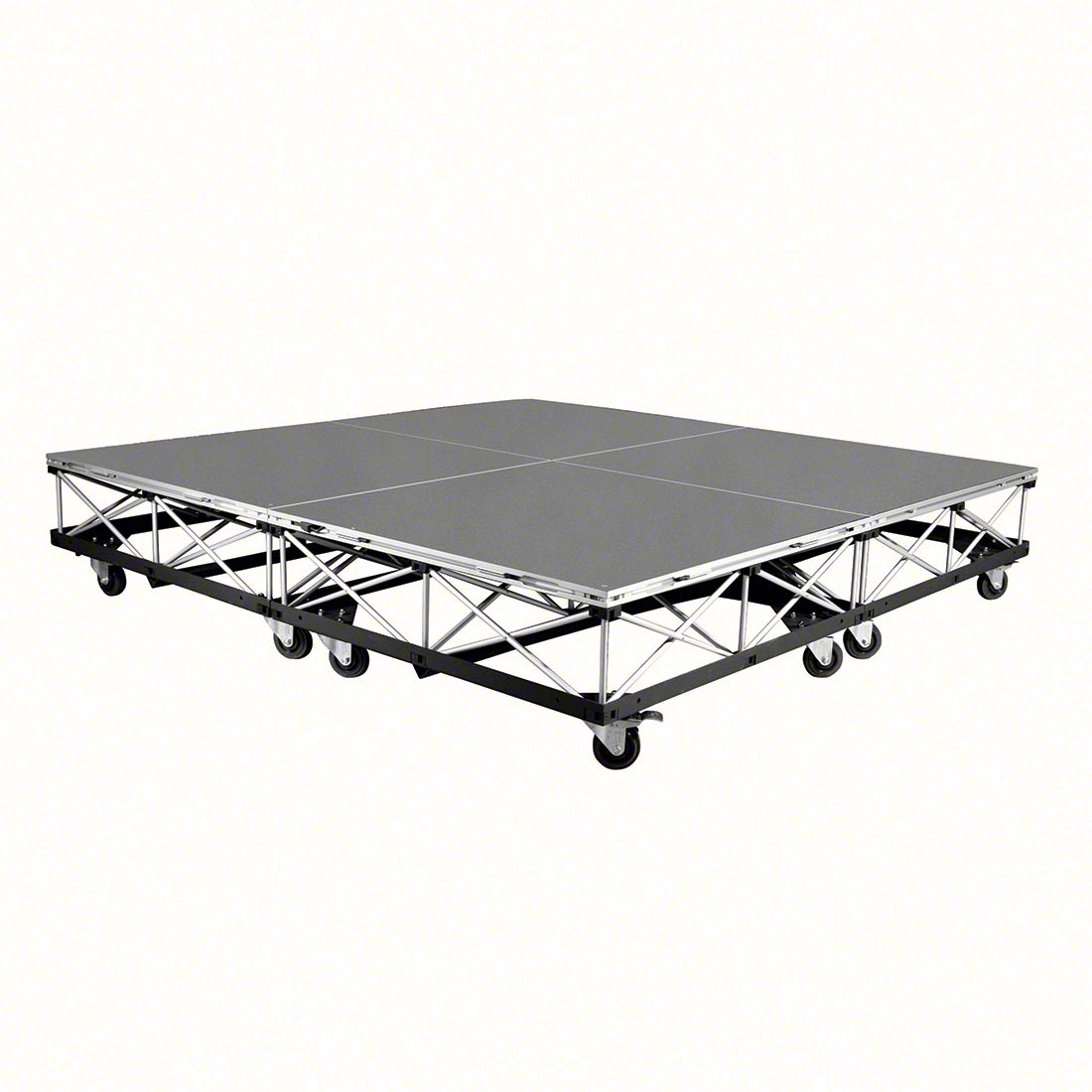 IntelliStage 8'x8' Mobile Drum Riser on Casters | StageDrop