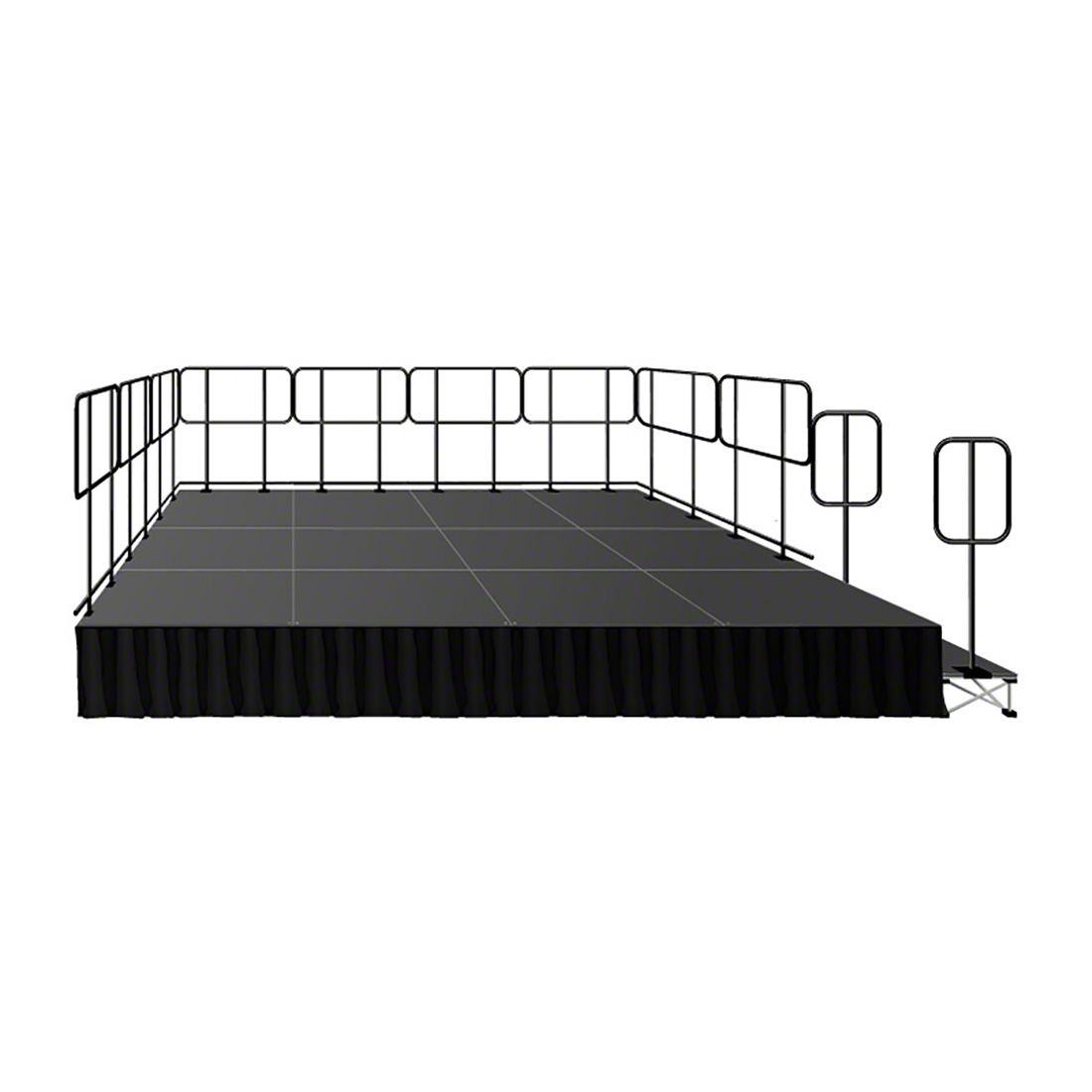 IntelliStage 4' Guard Rail with Chair Stop (2-pack) - IS4X4GRPD