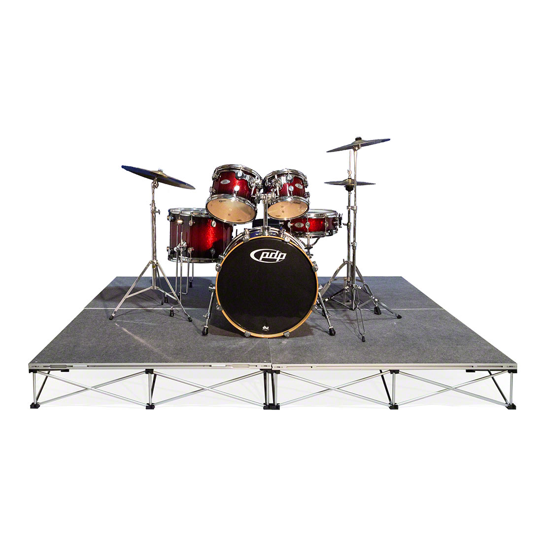 IntelliStage Lightweight 8'x8' Drum Riser System, Carpet