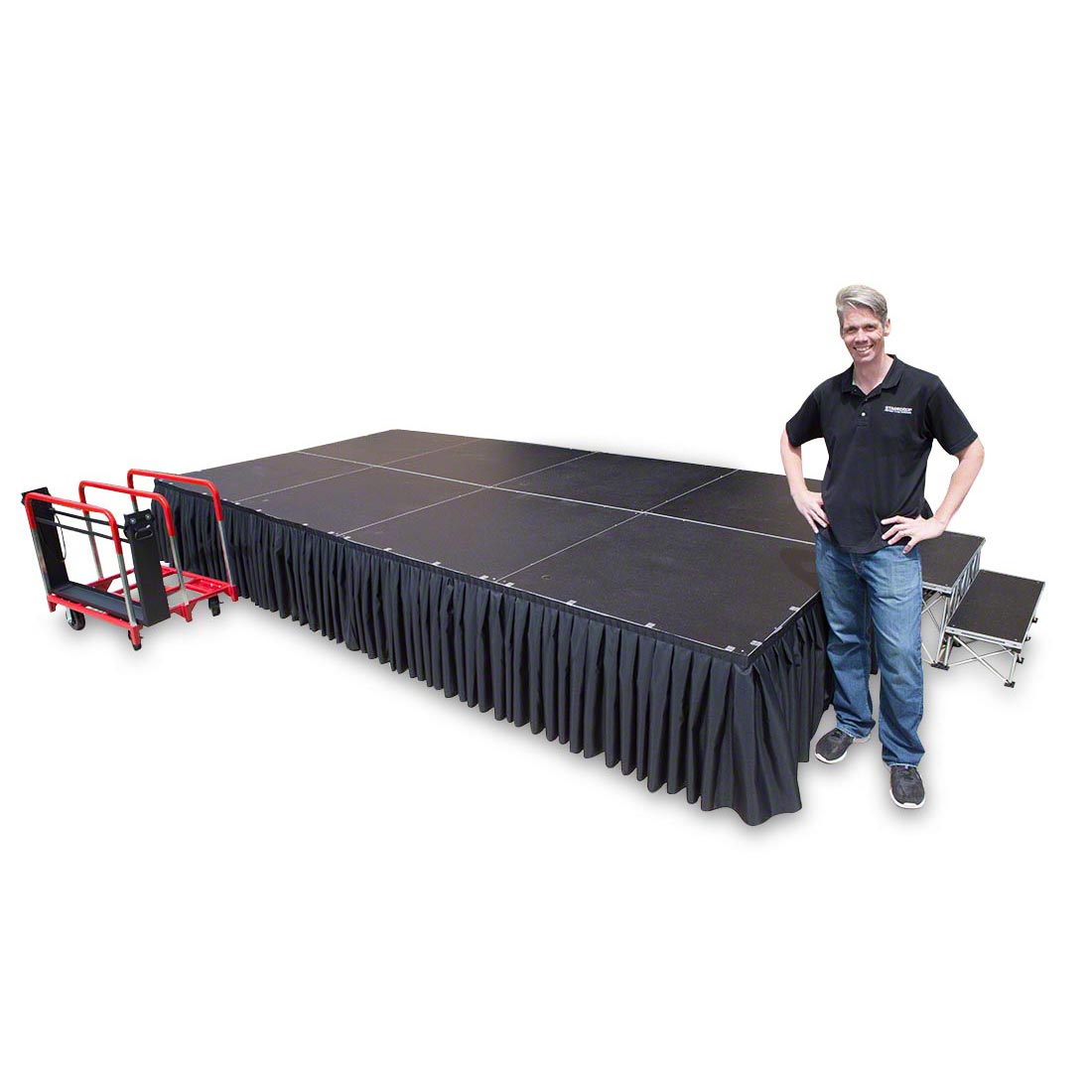 TotalPackage™ 8'x16' Lightweight Portable Stage Kit TPL816