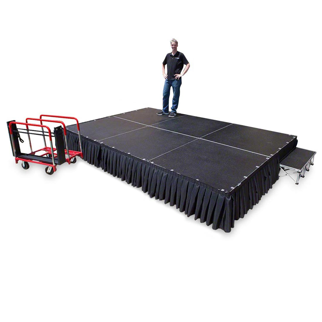 TotalPackage™ 8'x12' Lightweight Portable Stage Kit TPL812