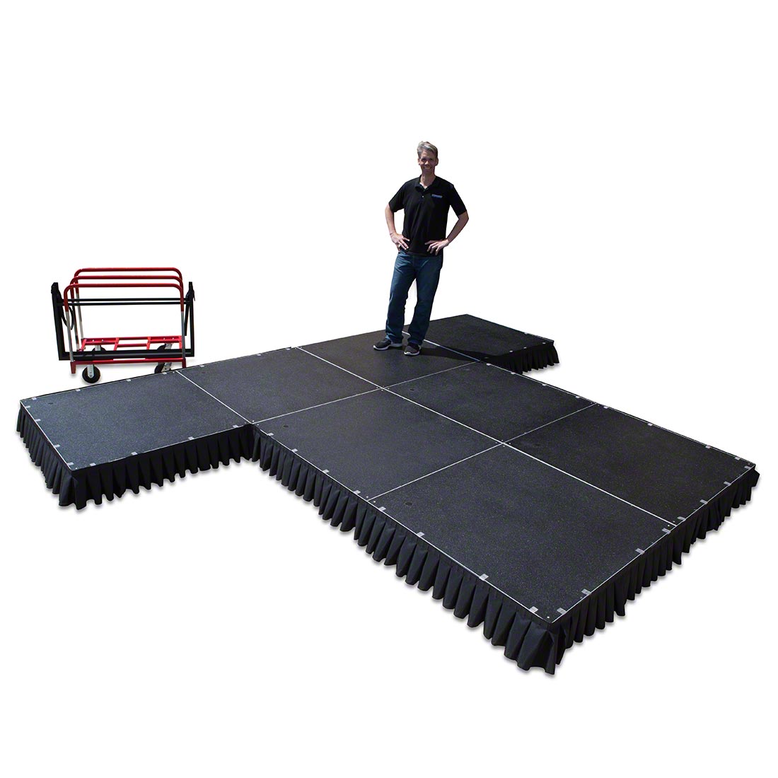 TotalPackage™ 8'x16' Lightweight Portable Stage Kit - TPL816