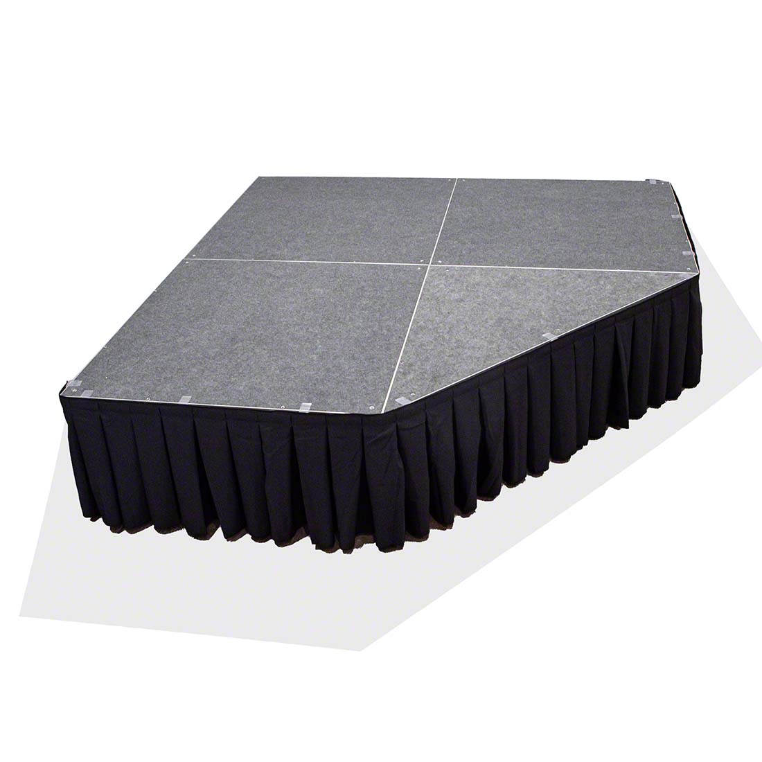 6'x6' Straight Corner Portable Stage Kit | StageDrop