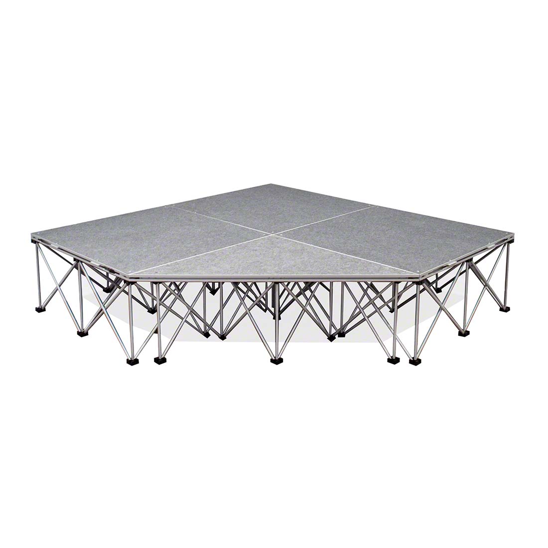 6'x6' Straight Corner Portable Stage Kit | StageDrop