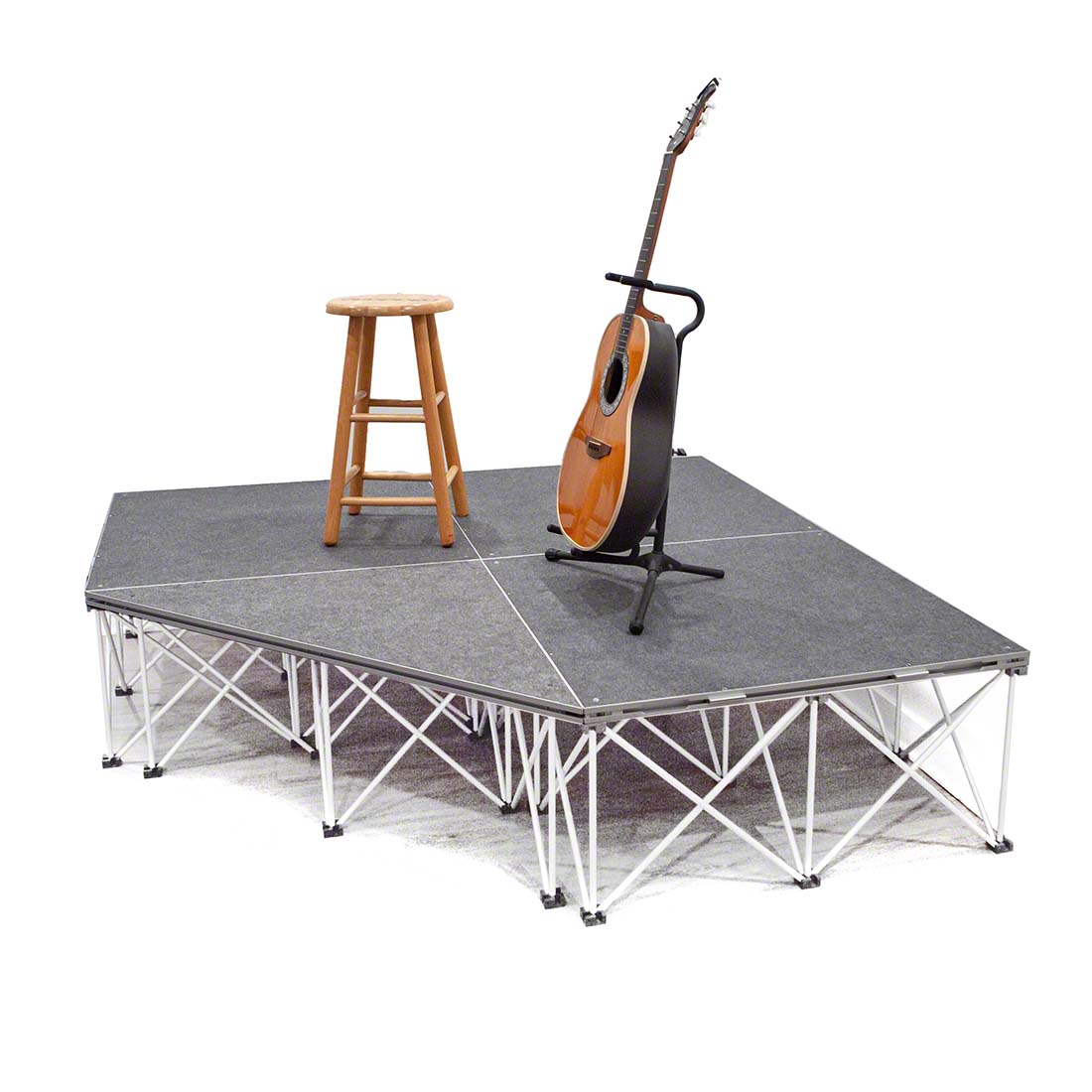 6'x6' Straight Corner Portable Stage Kit | StageDrop