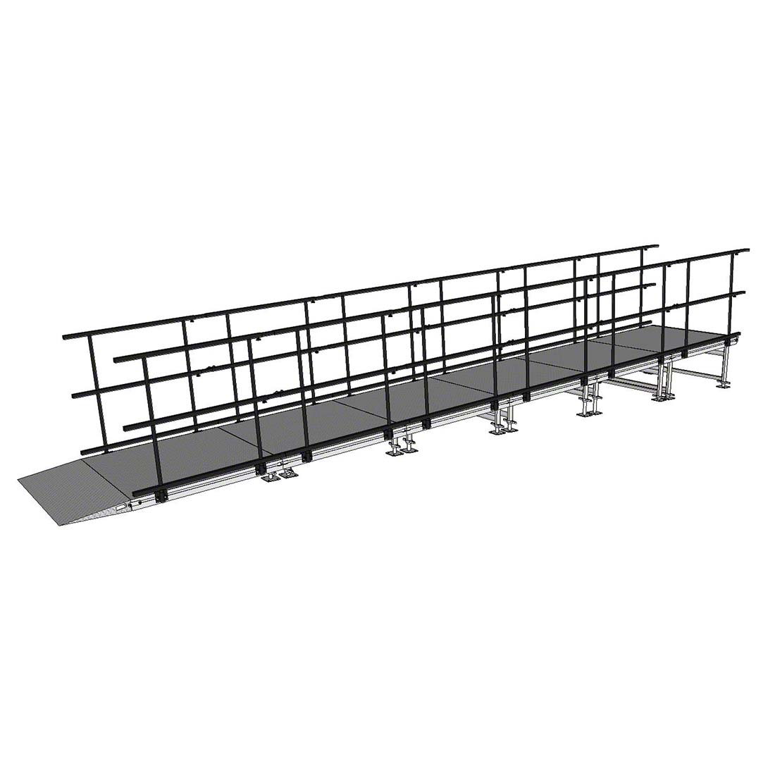 Universal Straight ADA Wheelchair Ramp for 24" High Stages