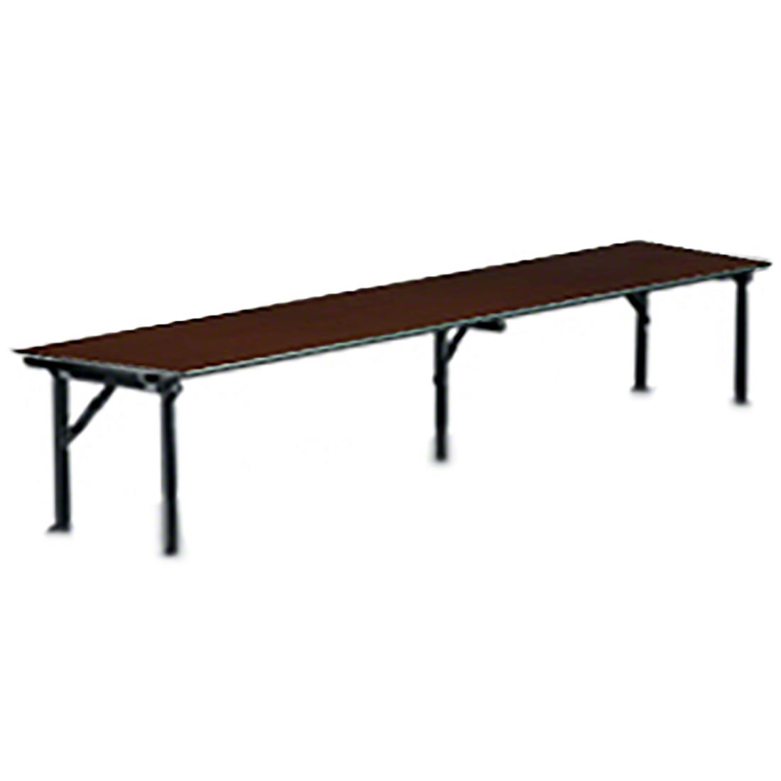 Midwest Folding 12"x72" Riser Shelf for Mobile Utility Table, Stained Plywood