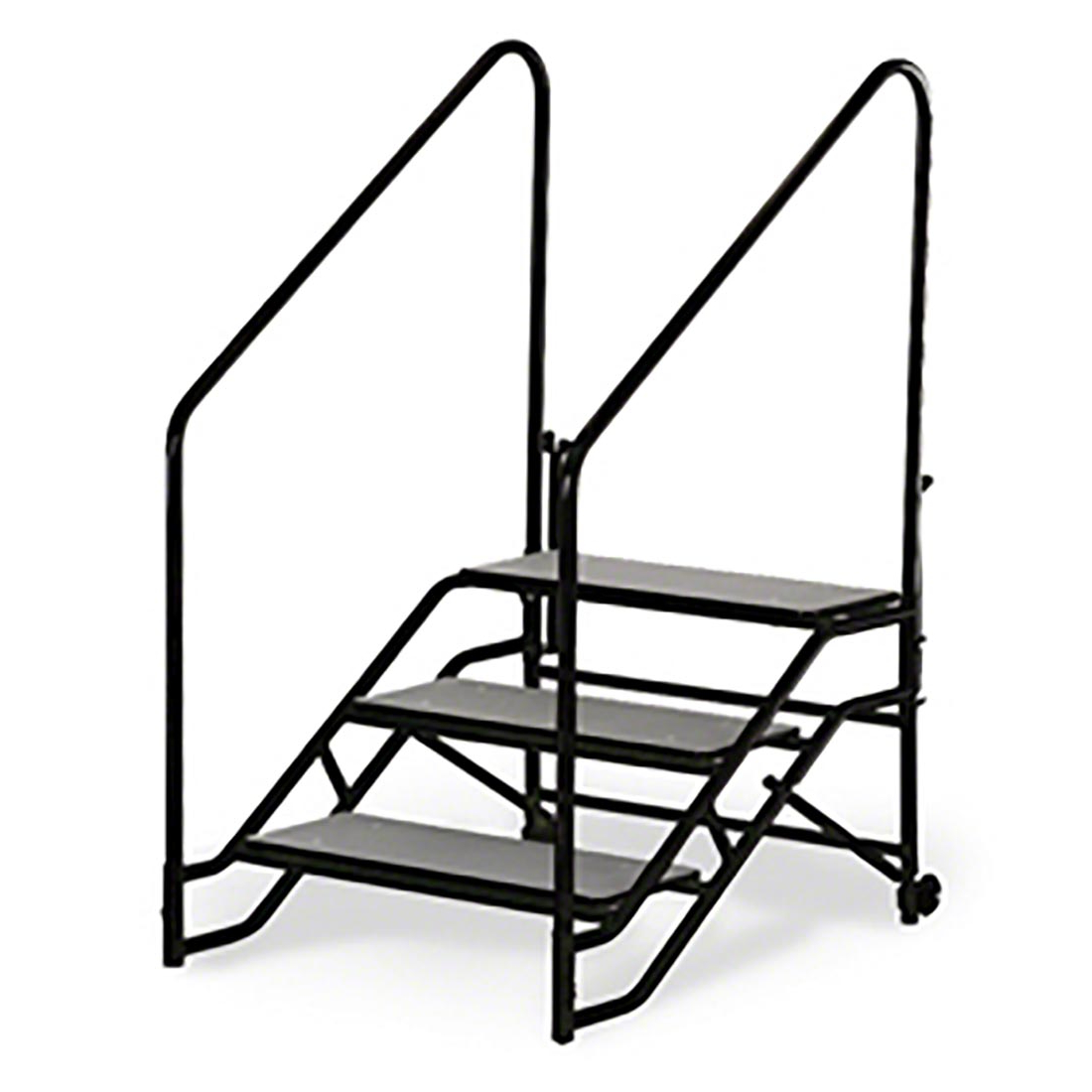 Midwest Folding TransFold 3-Step Stairs with Handrails for 32" Height Stage