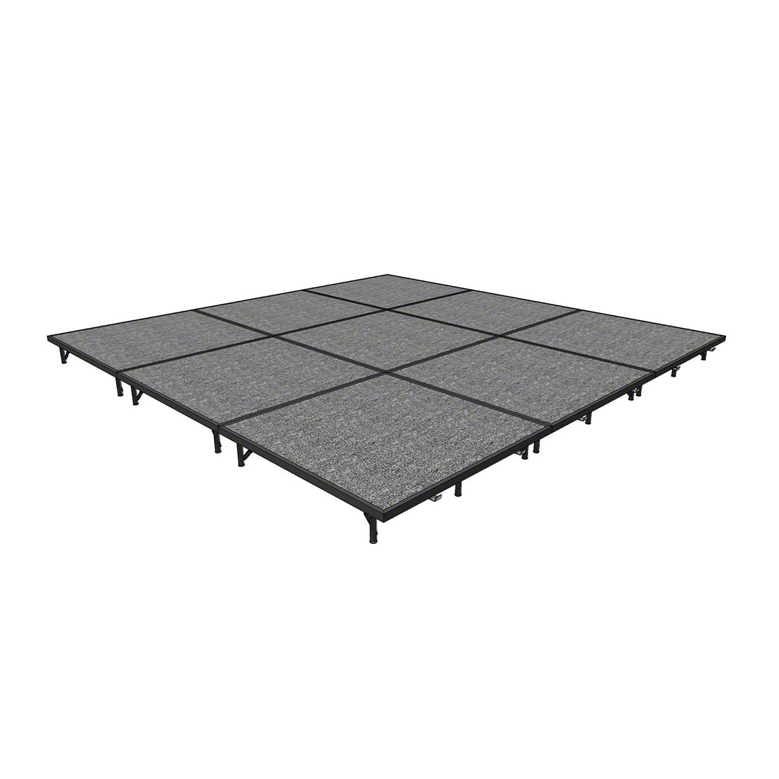 Midwest Folding TransFold 12'x12' Portable Stage Kit, 8" High (4'x4' Units)