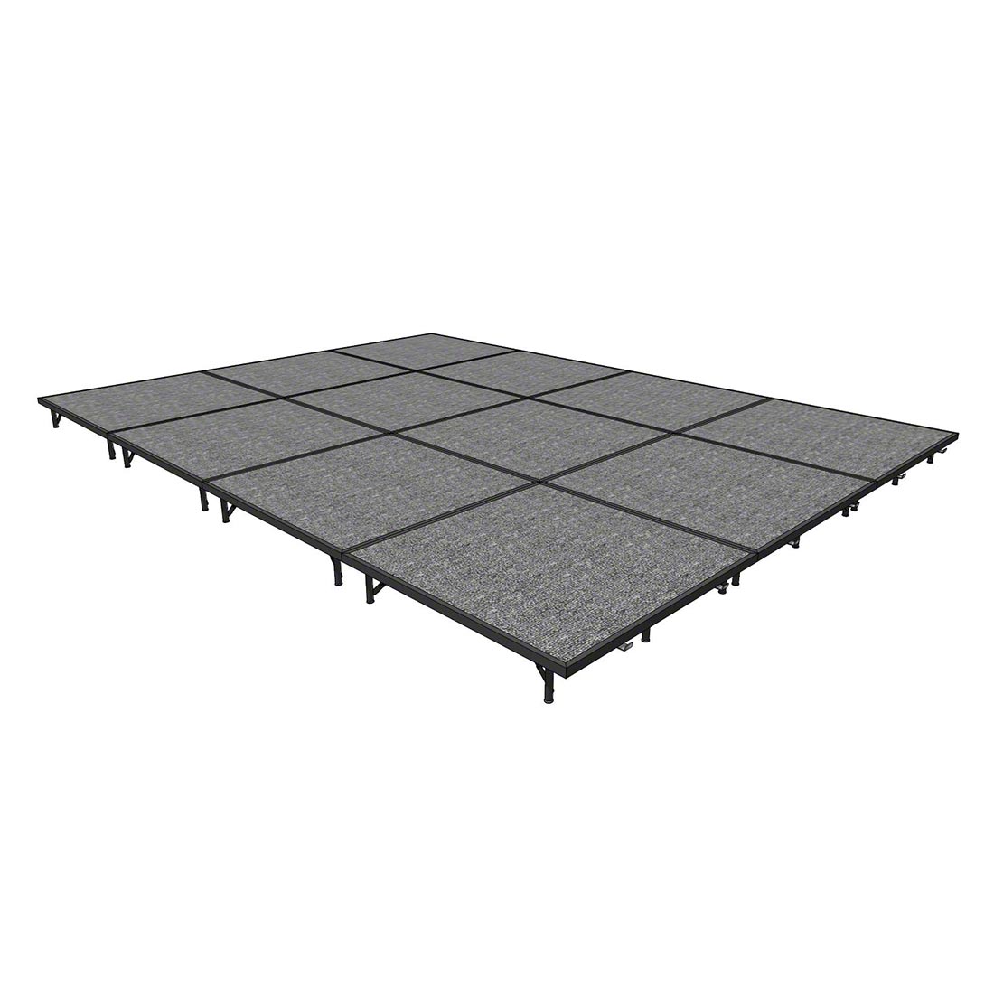 Midwest Folding TransFold 12'x16' Portable Stage Kit, 8" High (4'x4' Units)
