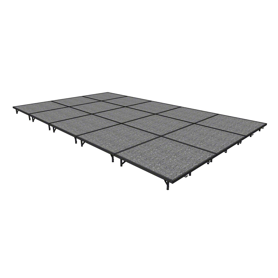 Midwest Folding TransFold 12'x20' Portable Stage Kit, 8" High (4'x4' Units) 