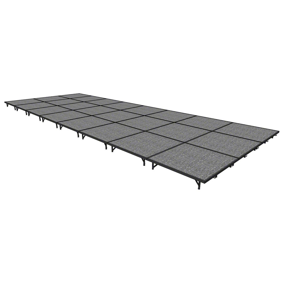 Midwest Folding TransFold 12'x32' Portable Stage Kit, 8" High (4'x4' Units)