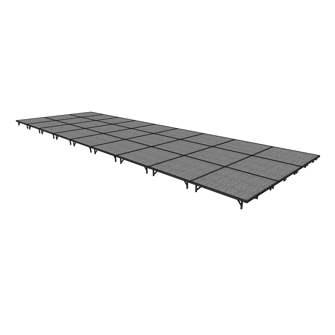 Midwest Folding TransFold 12'x36' Portable Stage Kit, 8" High (4'x4' Units)