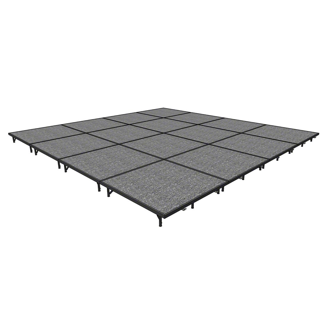 Midwest Folding TransFold 16'x16' Portable Stage Kit, 8" High (4'x4' Units)