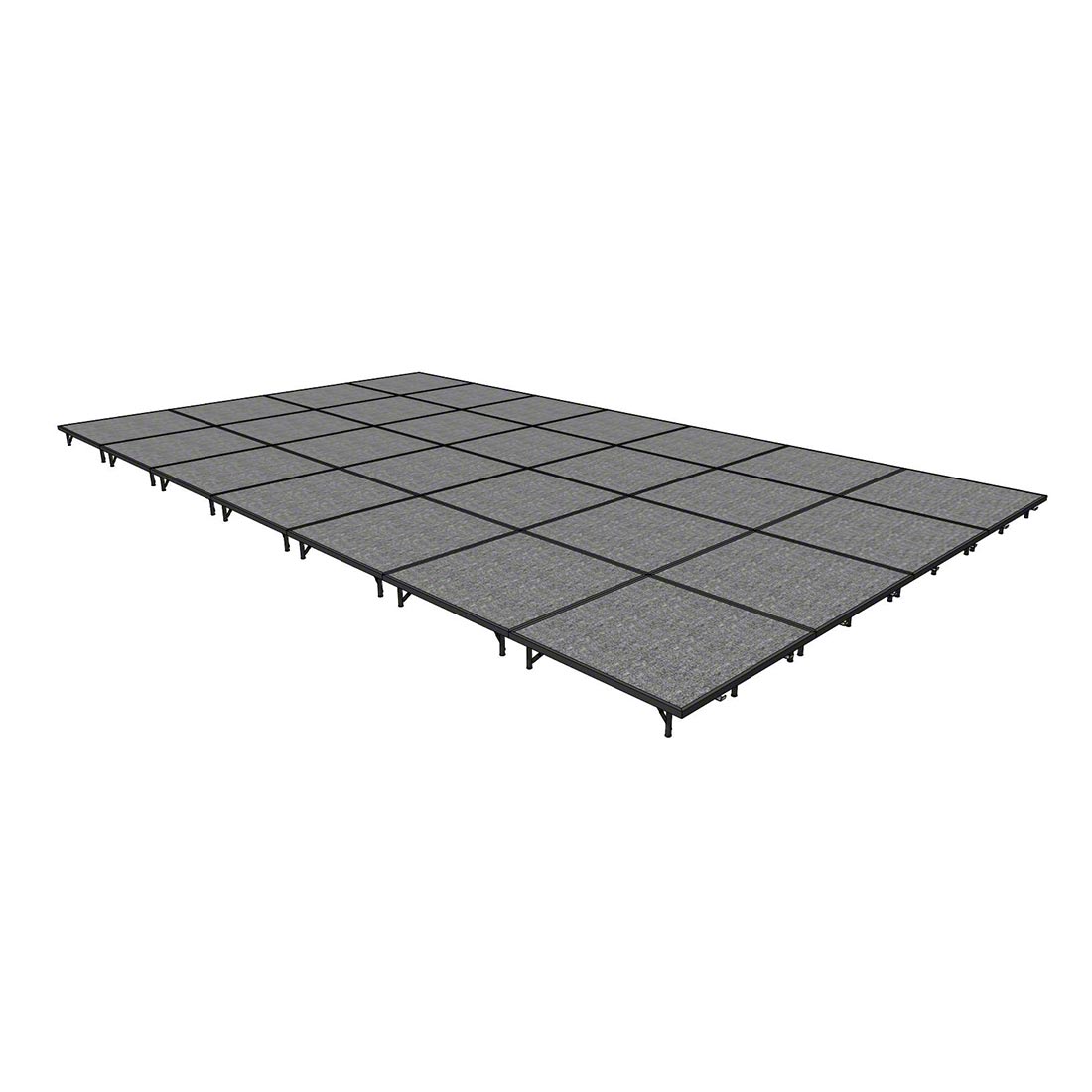Midwest Folding TransFold 16'x28' Portable Stage Kit, 8" High (4'x4' Units)
