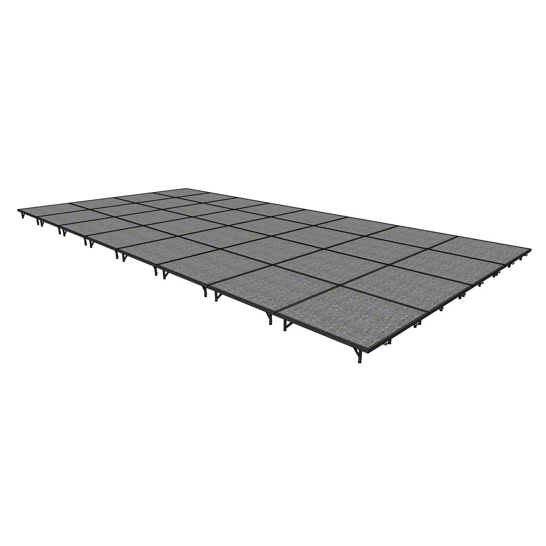 Midwest Folding TransFold 16'x32' Portable Stage Kit, 8" High (4'x4' Units)