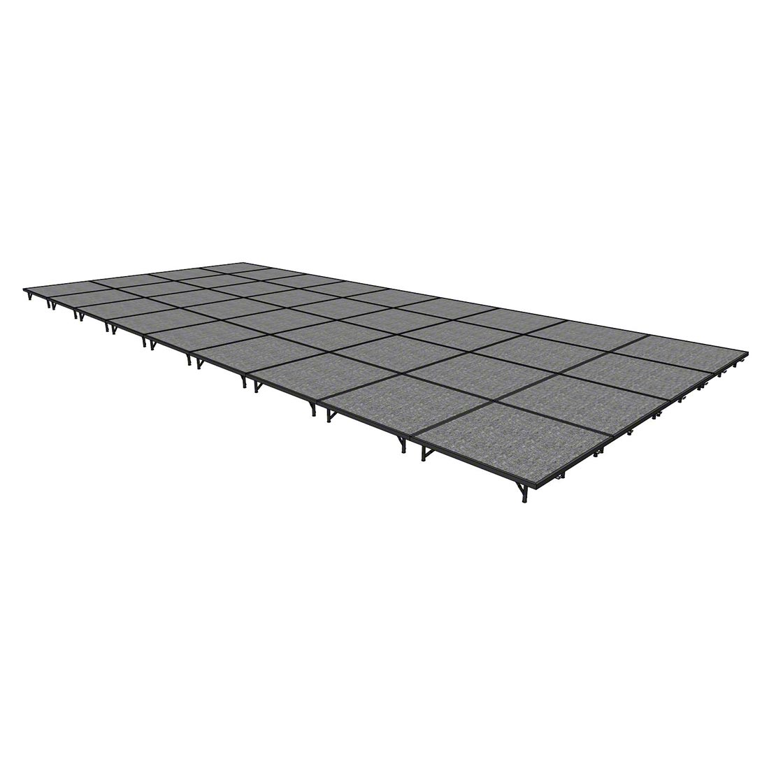 Midwest Folding TransFold 16'x36' Portable Stage Kit, 8" High (4'x4' Units)