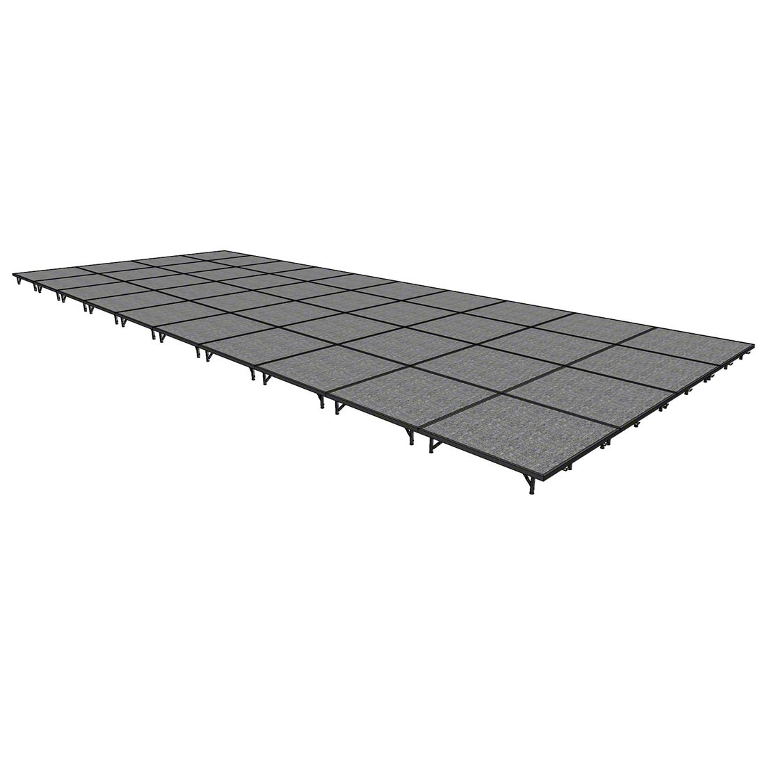 Midwest Folding TransFold 16'x40' Portable Stage Kit, 8" High (4'x4' Units)