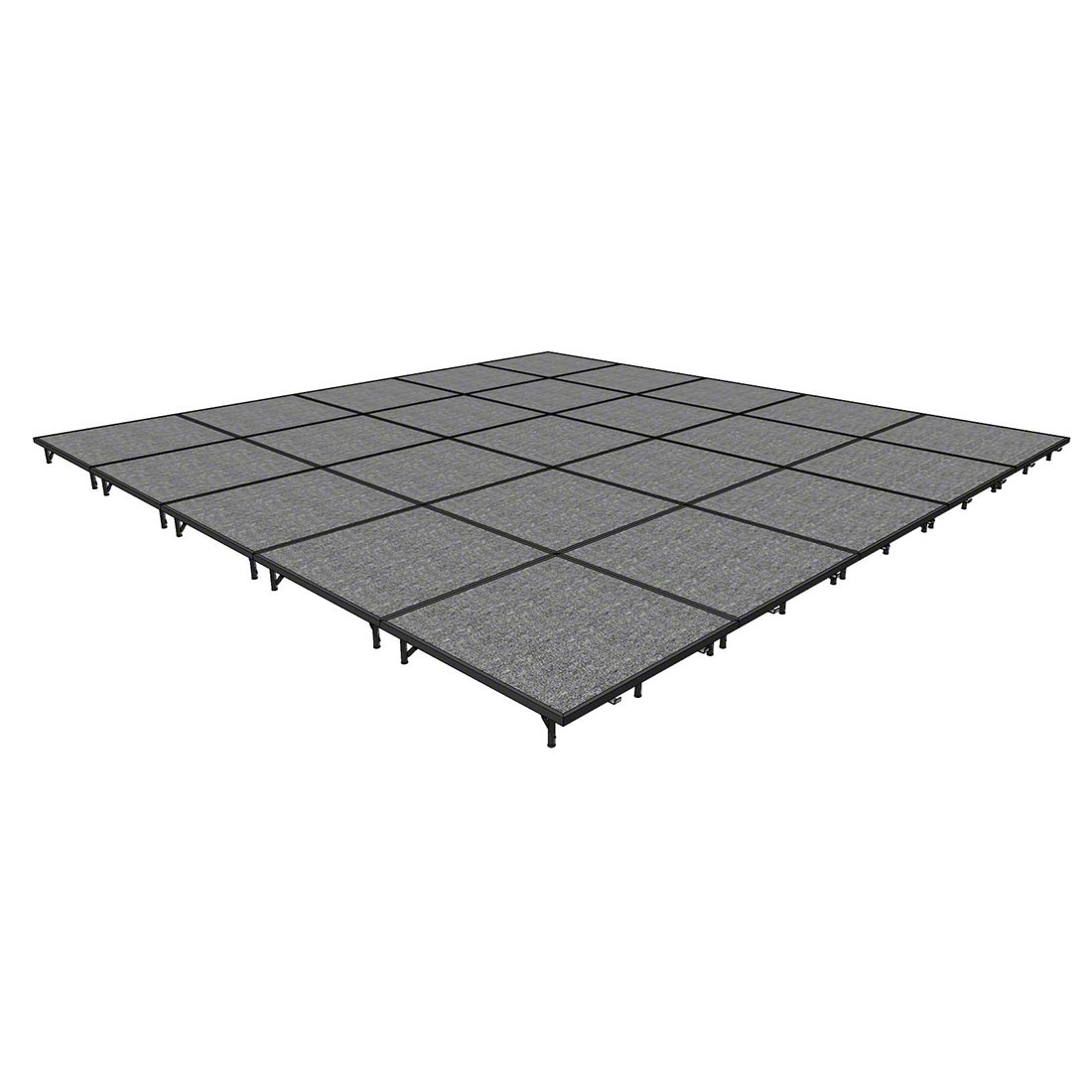 Midwest Folding TransFold 20'x20' Portable Stage Kit, 8" High (4'x4' Units)