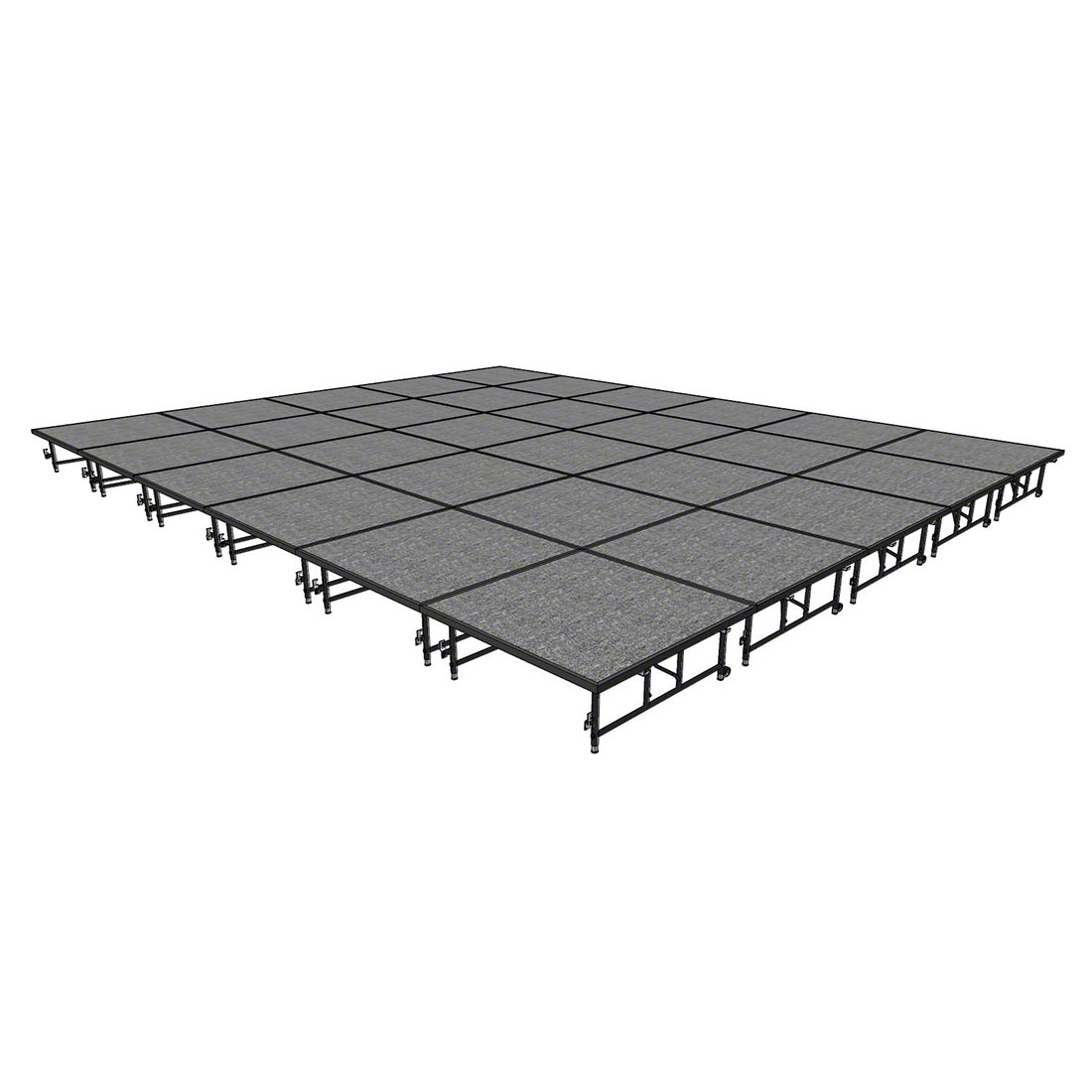 Midwest Folding TransFold 20'x24' Dual-Height Portable Stage Kit, 16"-24" High (4'x4' Units)
