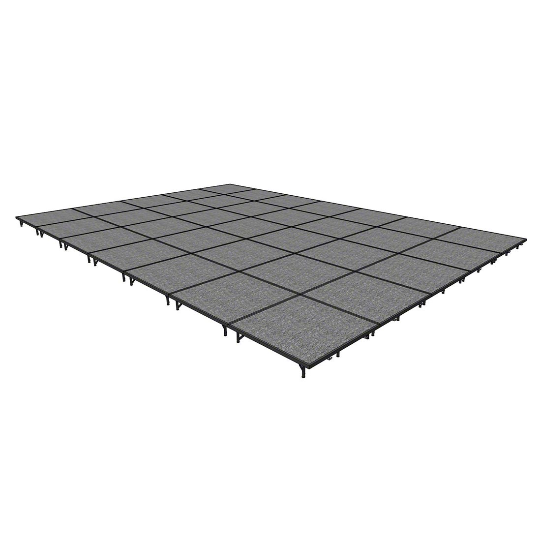Midwest Folding TransFold 20'x28' Portable Stage Kit, 8" High (4'x4' Units)