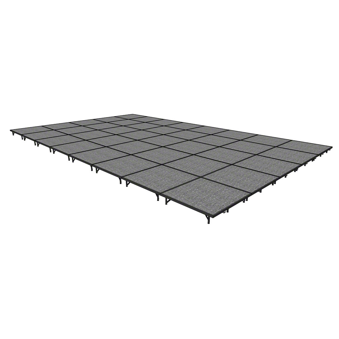Midwest Folding TransFold 20'x32' Portable Stage Kit, 8" High (4'x4' Units)