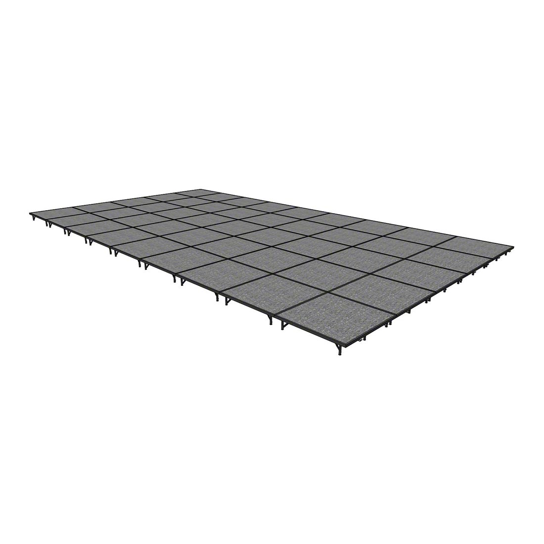 Midwest Folding TransFold 20'x36' Portable Stage Kit, 8" High (4'x4' Units) 