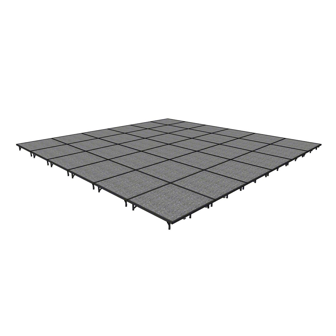 Midwest Folding TransFold 24'x24' Portable Stage Kit, 8" High (4'x4' Units)