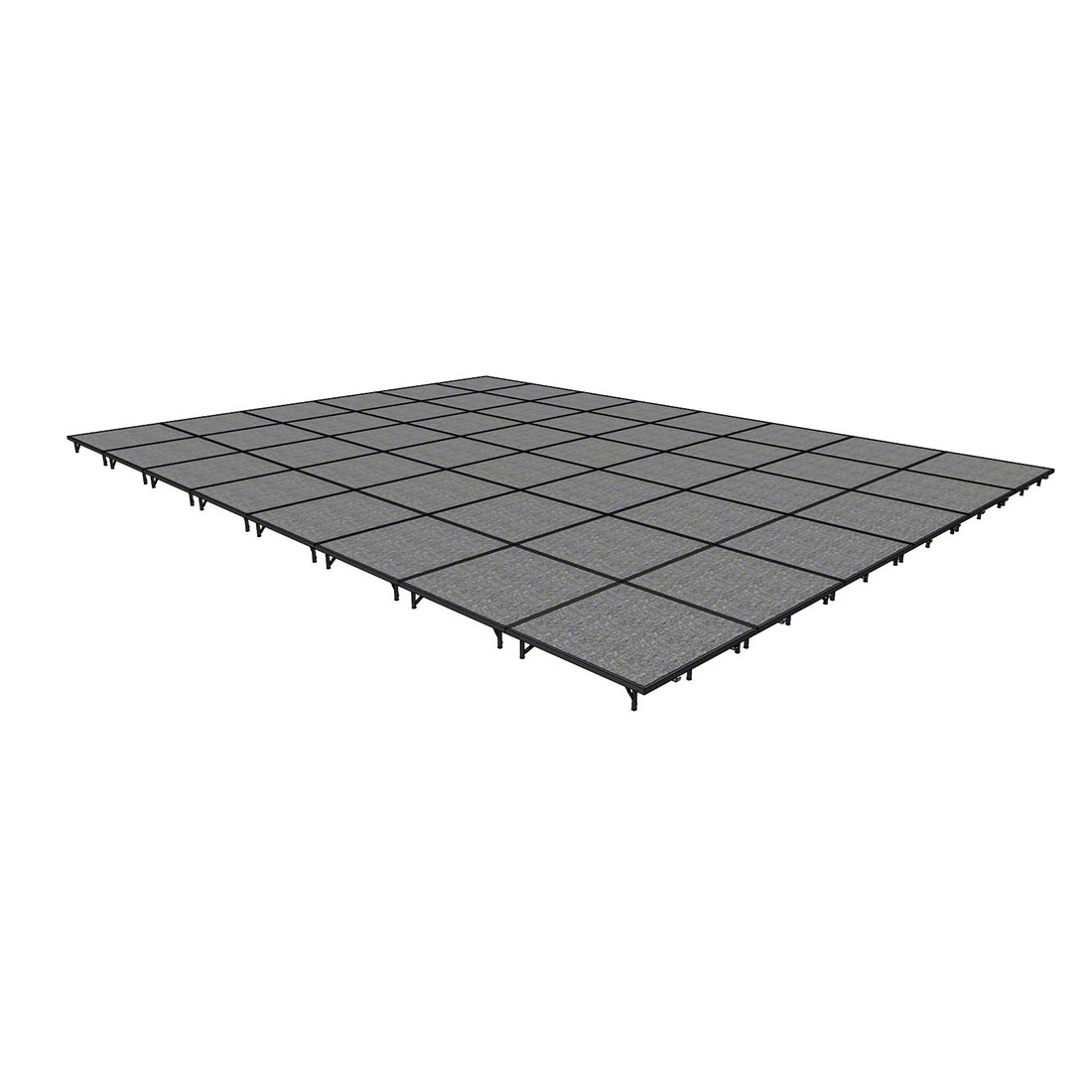 Midwest Folding TransFold 24'x32' Portable Stage Kit, 8" High (4'x4' Units)