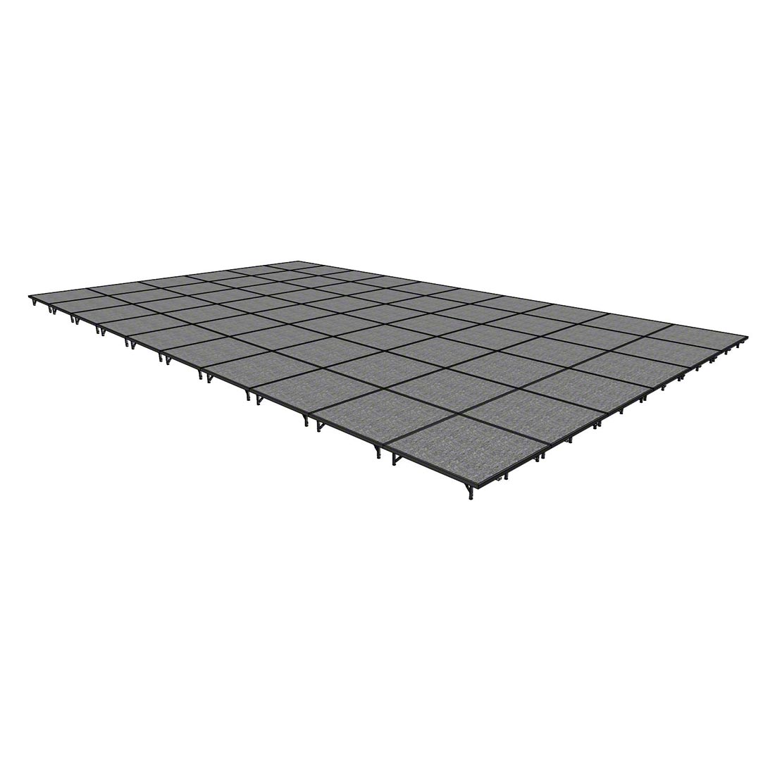 Midwest Folding TransFold 24'x40' Portable Stage Kit, 8" High (4'x4' Units)