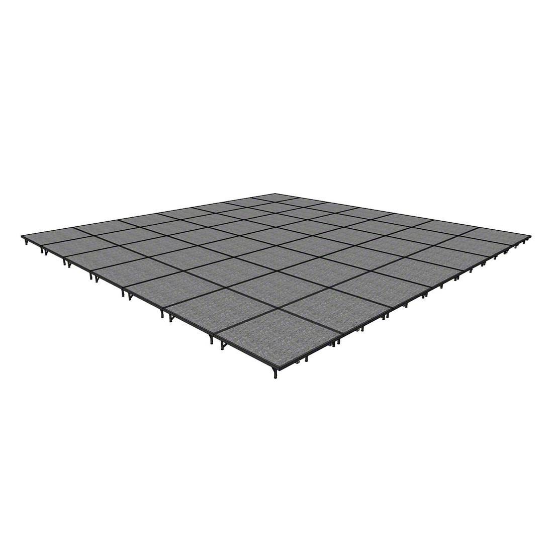 Midwest Folding TransFold 28'x28' Portable Stage Kit, 8" High (4'x4' Units)