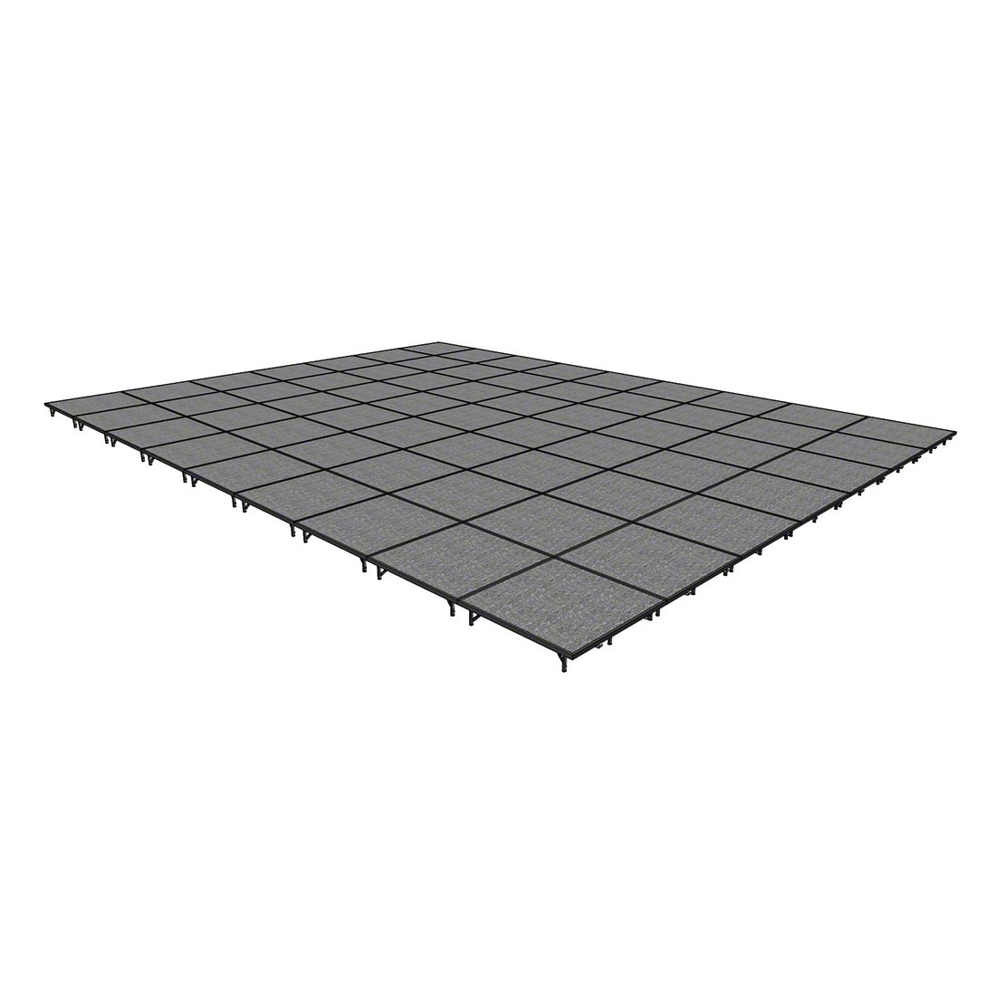 Midwest Folding TransFold 28'x36' Portable Stage Kit, 8" High (4'x4' Units)
