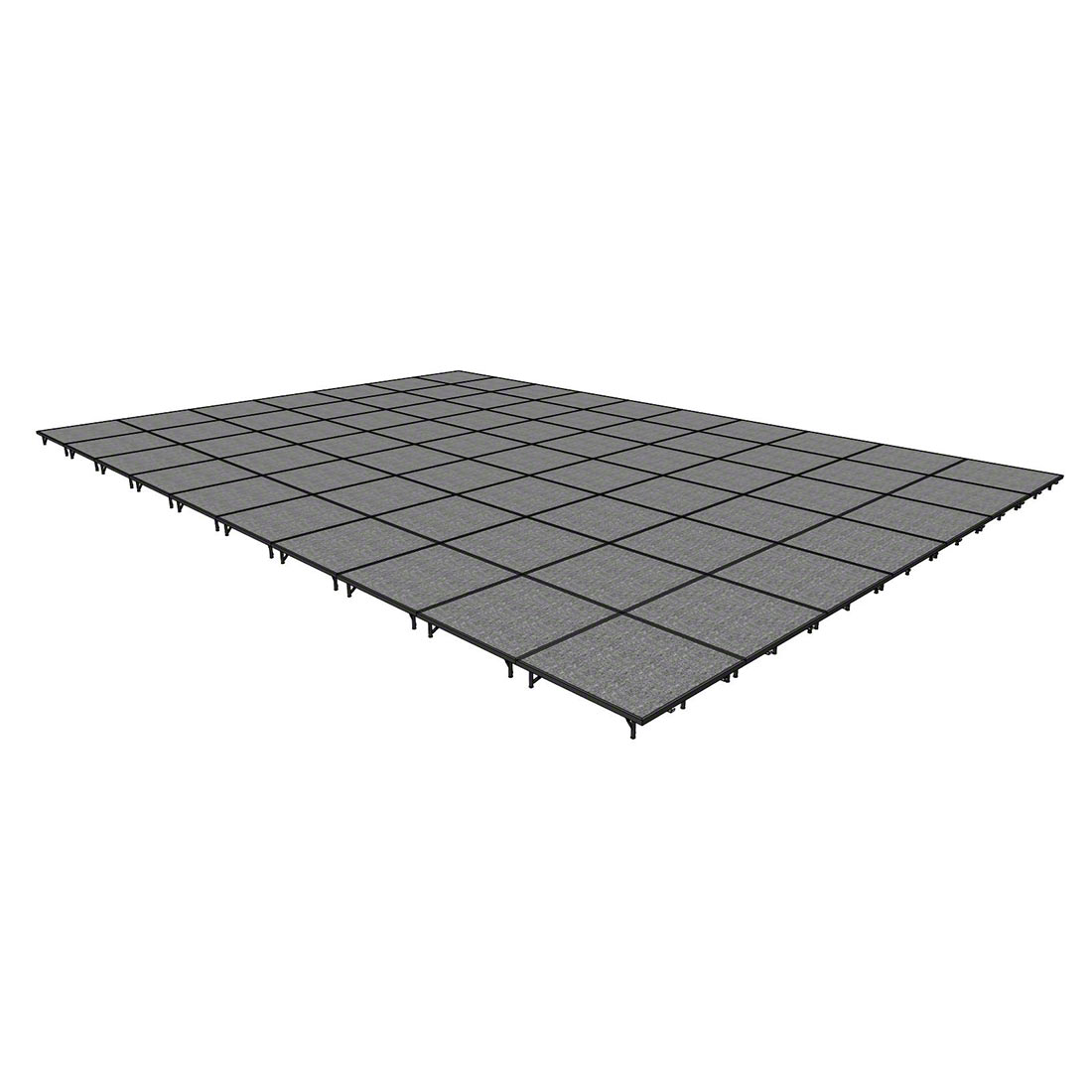 Midwest Folding TransFold 28'x40' Portable Stage Kit, 8" High (4'x4' Units)
