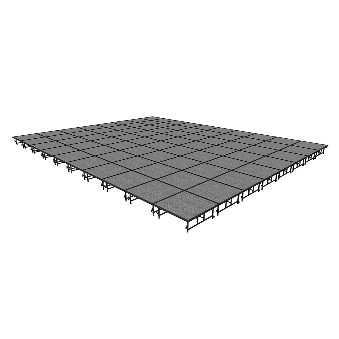 Midwest Folding TransFold 32'x40' Dual-Height Portable Stage Kit, 16"-24" High (4'x4' Units)