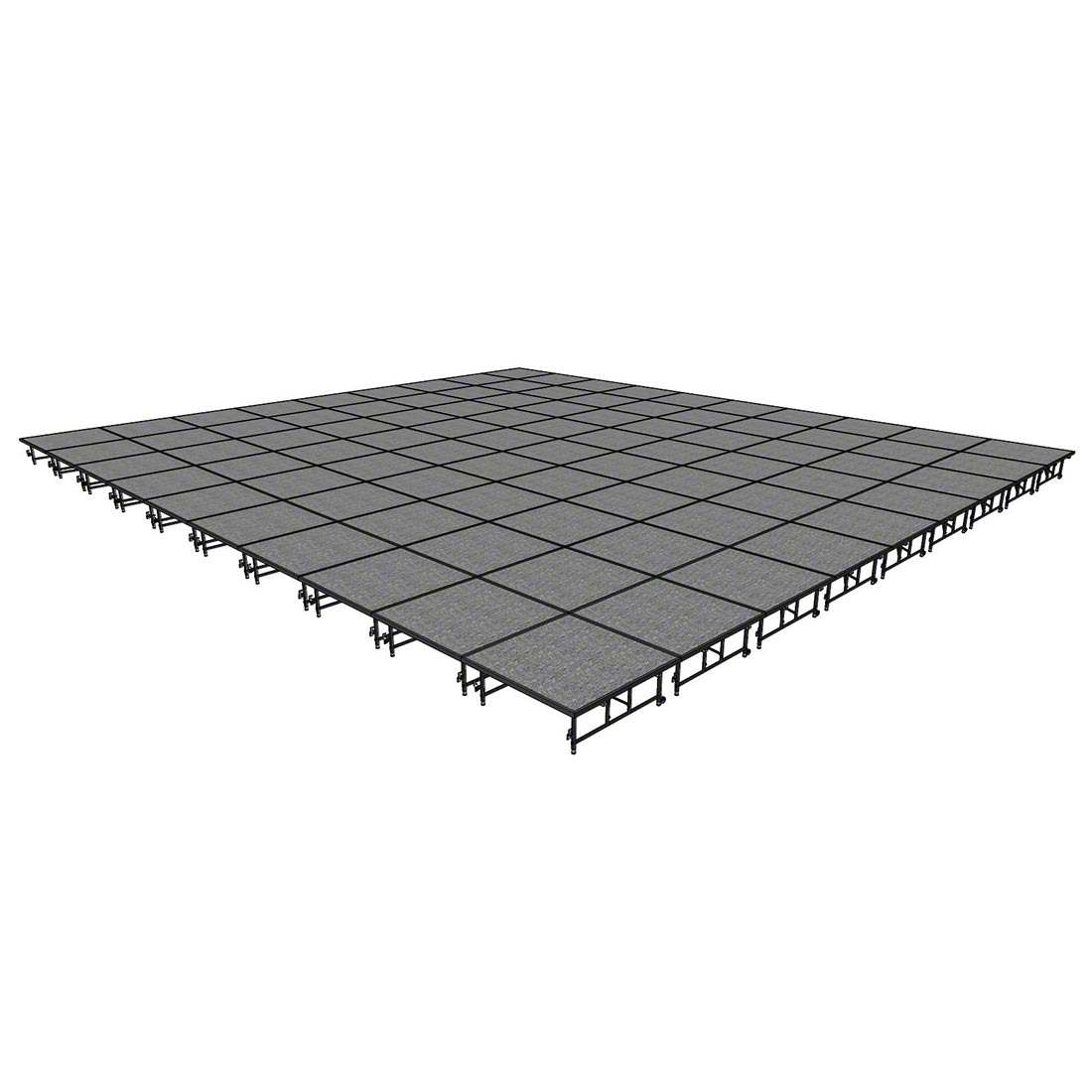 Midwest Folding TransFold 36'x40' Dual-Height Portable Stage Kit, 16"-24" High (4'x4' Units)
