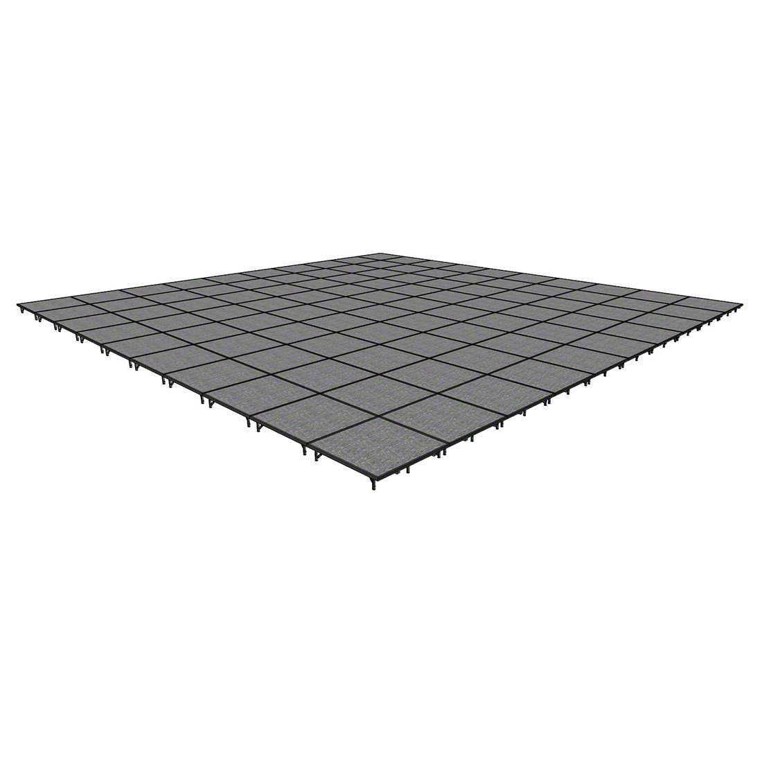 Midwest Folding TransFold 40'x40' Portable Stage Kit, 8" High (4'x4' Units)