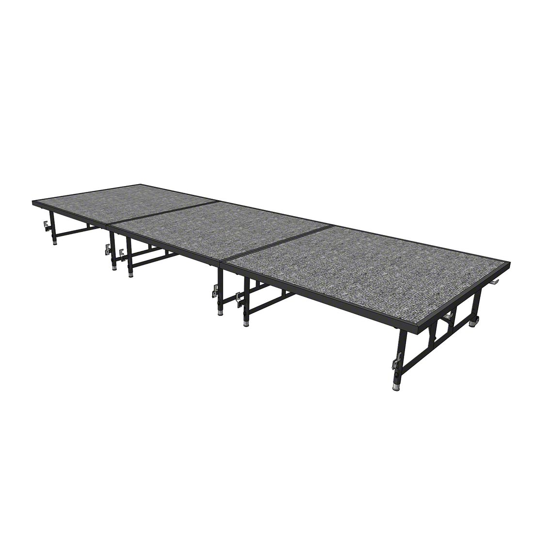 Midwest Folding TransFold 4'x12' Dual-Height Portable Stage Kit, 16"-24" High (4'x4' Units)