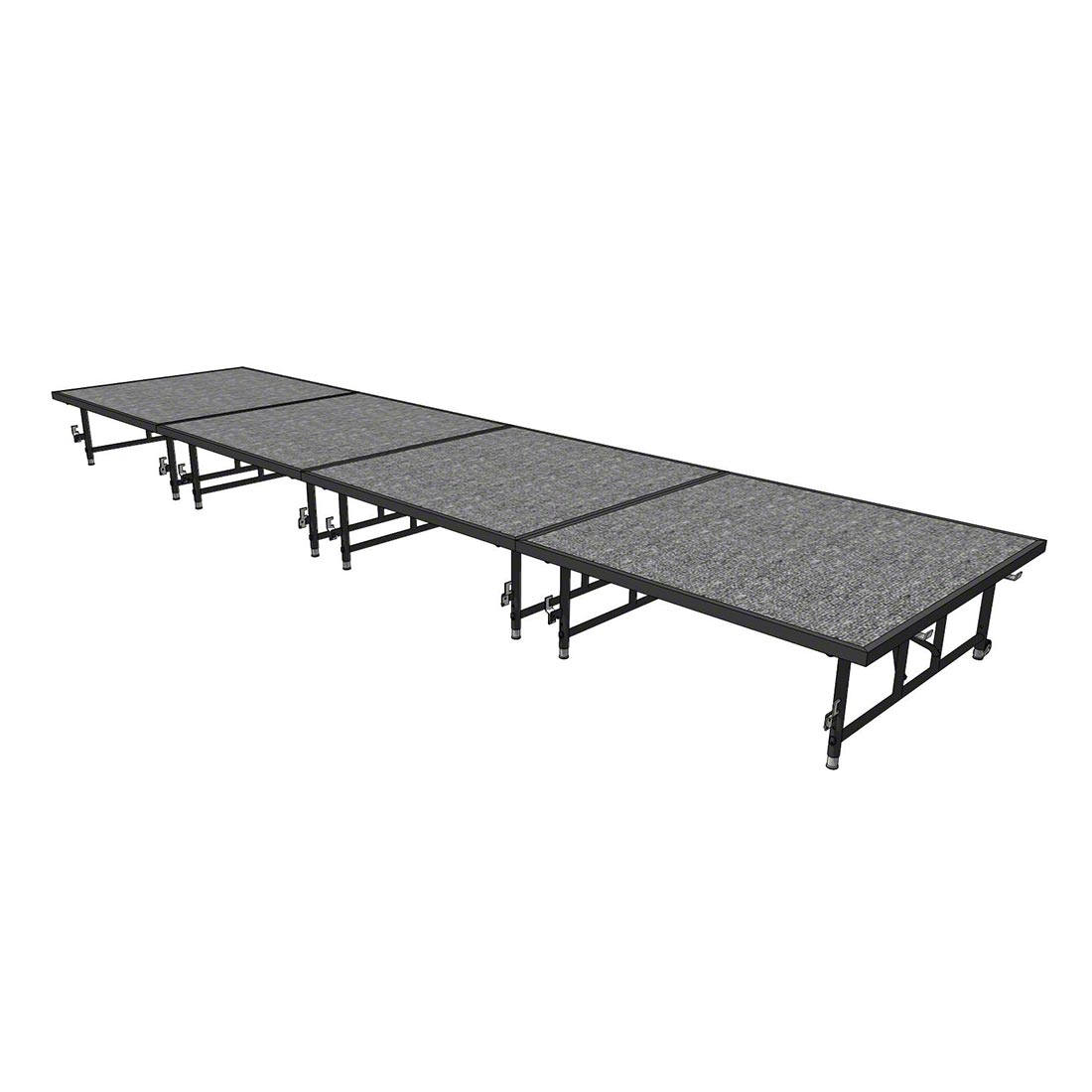 Midwest Folding TransFold 4'x16' Dual-Height Portable Stage Kit, 16"-24" High (4'x4' Units)