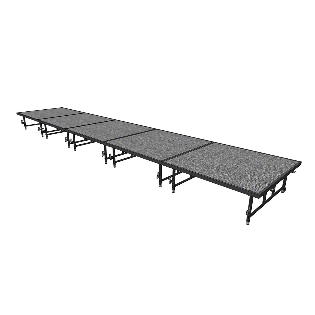 Midwest Folding TransFold 4'x20' Dual-Height Portable Stage Kit, 16"-24" High (4'x4' Units)