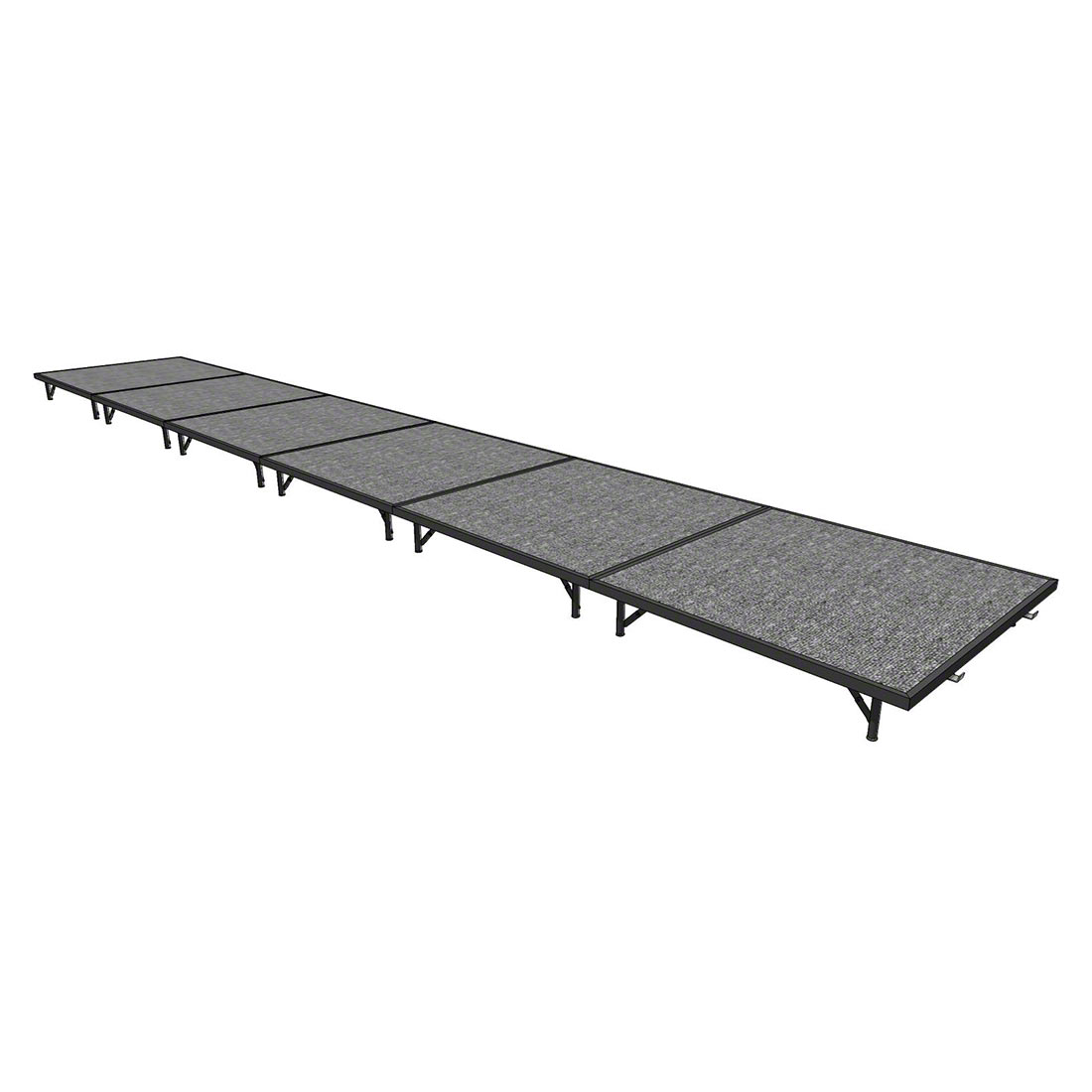 Midwest Folding TransFold 4'x24' Portable Stage Kit, 8" High (4'x4' Units)