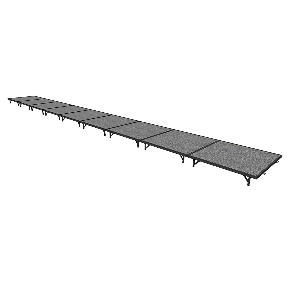 Midwest Folding TransFold 4'x36' Portable Stage Kit, 8" High (4'x4' Units)