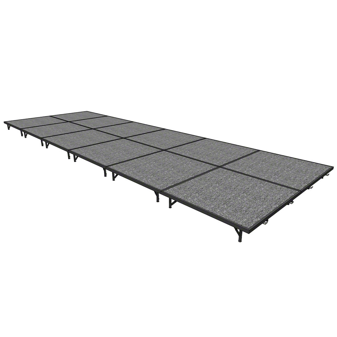 Midwest Folding TransFold 8'x24' Portable Stage Kit, 8" High (4'x4' Units)